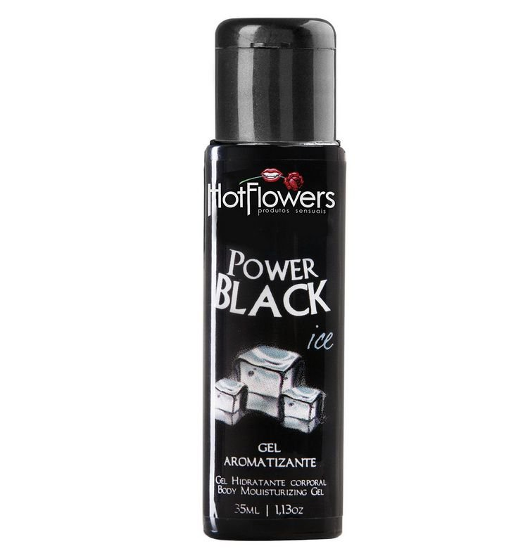 Gel para sexo oral Power Black sabor Halls preta 